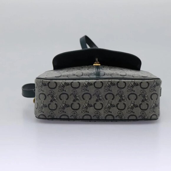 CELINE C Sulky Shoulder Bag PVC Navy Gold - Picture 5 of 15